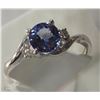 Image 1 : #3-14K WHITE GOLD TANZANITE AND DIAMOND RING