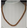 Image 1 : #13-10K YELLOW GOLD CLASP PEARL NECKLACE