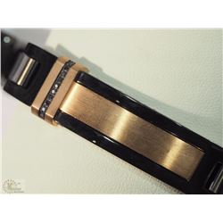 #17-STAINLESS STEEL MEN'S DIAMOND BRACELET