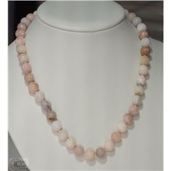 #27-STERLING SILVER NATURAL OPAL BEAD NECKLACE