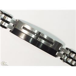 #29-STAINLESS STEEL MEN'S DIAMOND BRACELET