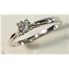 Image 1 : #31-10K WHITE GOLD DIAMOND SOLITAIRE RING