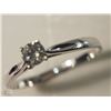Image 2 : #31-10K WHITE GOLD DIAMOND SOLITAIRE RING