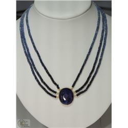 #39-14K YELLOW GOLD SAPPHIRE NECKLACE