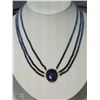 Image 1 : #39-14K YELLOW GOLD SAPPHIRE NECKLACE