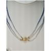 Image 2 : #39-14K YELLOW GOLD SAPPHIRE NECKLACE