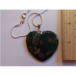 GHOST EYE JASPER HEART PENDANT ON CHAIN