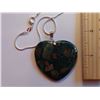 Image 1 : GHOST EYE JASPER HEART PENDANT ON CHAIN
