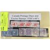 Image 1 : U)CANADA 10 POSTAGE  DUE & EXCISE STAMPS 1930-60'S