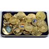 Image 1 : LOT OF 50 24K GOLD PLATED COINS, TOKENS, MEDALS