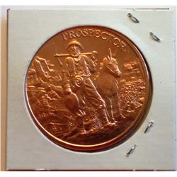 .999 PURE COPPER PROSPECTOR COIN