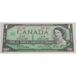 Y)1867-1967 BANK OF CANADA CENTENNIAL $1 DOLLAR
