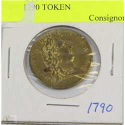 GREAT BRITAIN KING GEORGE THE THIRD 1790 TOKEN