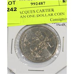 1984 JACQUES CARTIER CANADIAN ONE DOLLAR COIN