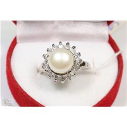 #14FRESH WATER PEARL .925 STERLING SILVER RING