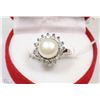 Image 1 : #14FRESH WATER PEARL .925 STERLING SILVER RING