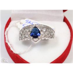 #35NATURAL ENHANCED SAPPHIRE .925 STERLING SILVER