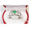 Image 1 : #13NATURAL ENHANCE EMERALD .925 STERLING SILVER