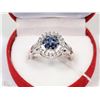 Image 1 : #36TURKISH BLUE SAPPHIRE + CZ .925 STERLING SILVER