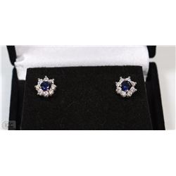 #4 NATURAL BLUE SAPPHIRE + CZ .925 STERLING