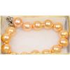 Image 1 : #33-12mm SEASHELL PEARL NECKLACE - PEACH