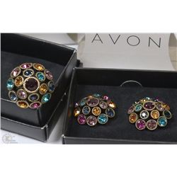 MATCHING SET OF AVON EARRINGS & RING