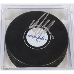 ALEX OVECHKIN CAPITALS PUCK W/COA
