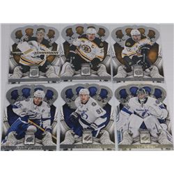 LOT OF 6 HOCKEY CARDS CHARA , IGINLA , RASK ,