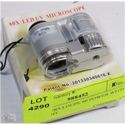 JEWELLERS LOUPE 60 POWER WITH LED LIGHT