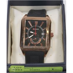 CURREN DATE WATCH WITH RUBBER STRAP
