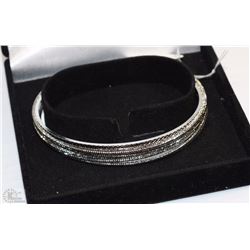 #8- SILVER COLORED BANGLE BRACELET