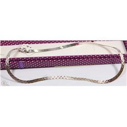 #5- 925 STERLING SILVER WIDE 16"BRACELET