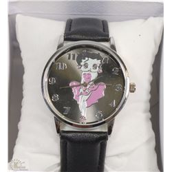 #4-BETTY BOOP WATCH BLACK STRAP