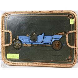 1909 LANCIA MIRROR SERVING TRAY MADE IN HONG KONG