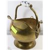 Image 1 : BRASS CAN WITH PORCELAIN HANDLES