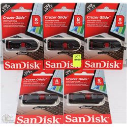 NEW SANDISK 8GB USB FLASH DRIVE X5