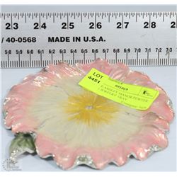 VINTAGE ASHLEY MANOR PEWTER FLOWER JEWELRY TRAY