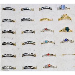 FLAT WITH 22 WOMENS FASHION RINGS