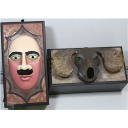 ARTISTIC KLEENEX BOX COVERS  FACE AND MOOSE