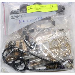 BAG OF NECKLACES VARIOUS STYLES AND TYPES