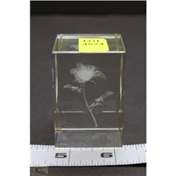 3D LASER ETCHED CRYSTAL CUBE