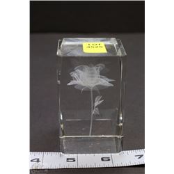 3D LASER ETCHED CRYSTAL CUBE