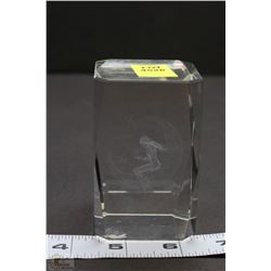 3D LASER ETCHED CRYSTAL CUBE