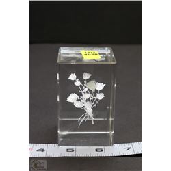 3D LASER ETCHED CRYSTAL CUBE