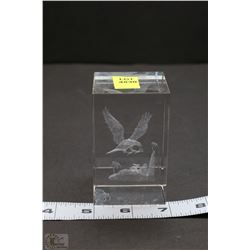 3D LASER ETCHED CRYSTAL CUBE