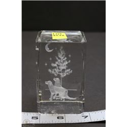 3D LASER ETCHED CRYSTAL CUBE