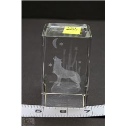3D LASER ETCHED CRYSTAL CUBE