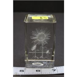 3D LASER ETCHED CRYSTAL CUBE