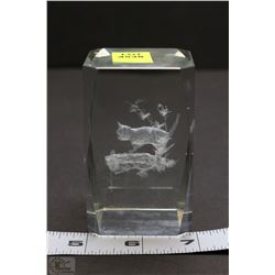 3D LASER ETCHED CRYSTAL CUBE