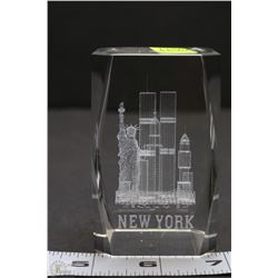 3D LASER ETCHED CRYSTAL CUBE